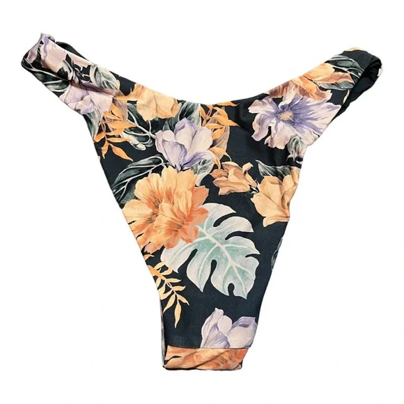 NWT l*spaceCabana Bitsy Swimsuit Bottom Dark Forget Me Not Floral XS - Picture 5 of 7